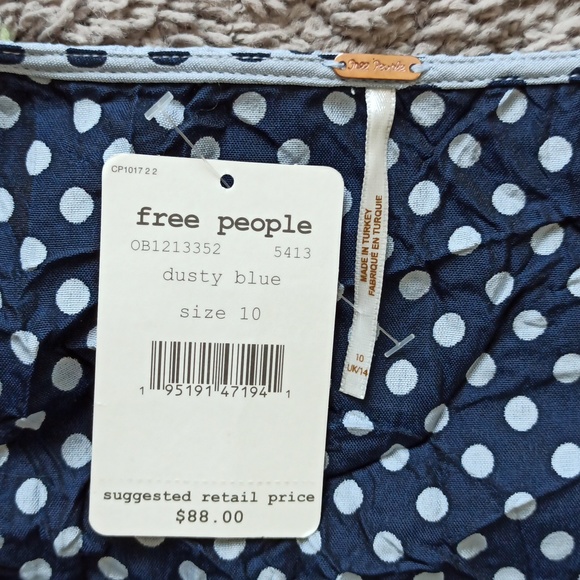 NWT Free People Boho Puff Sleeve Halter Top - Picture 5 of 6